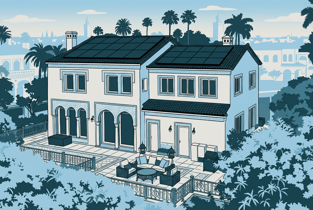 Solar house background