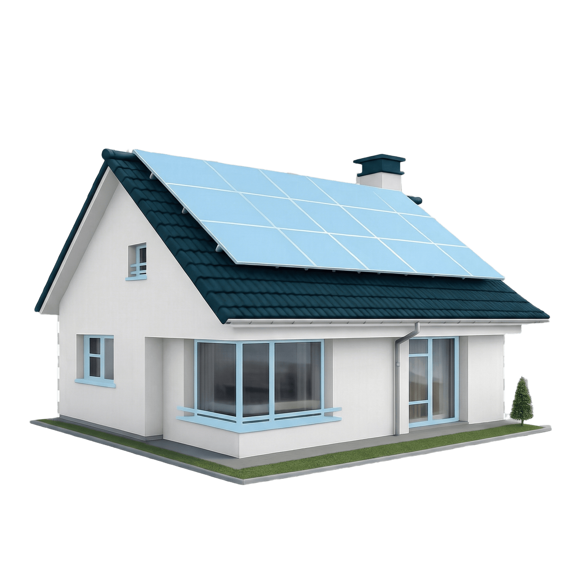 House with solar panels