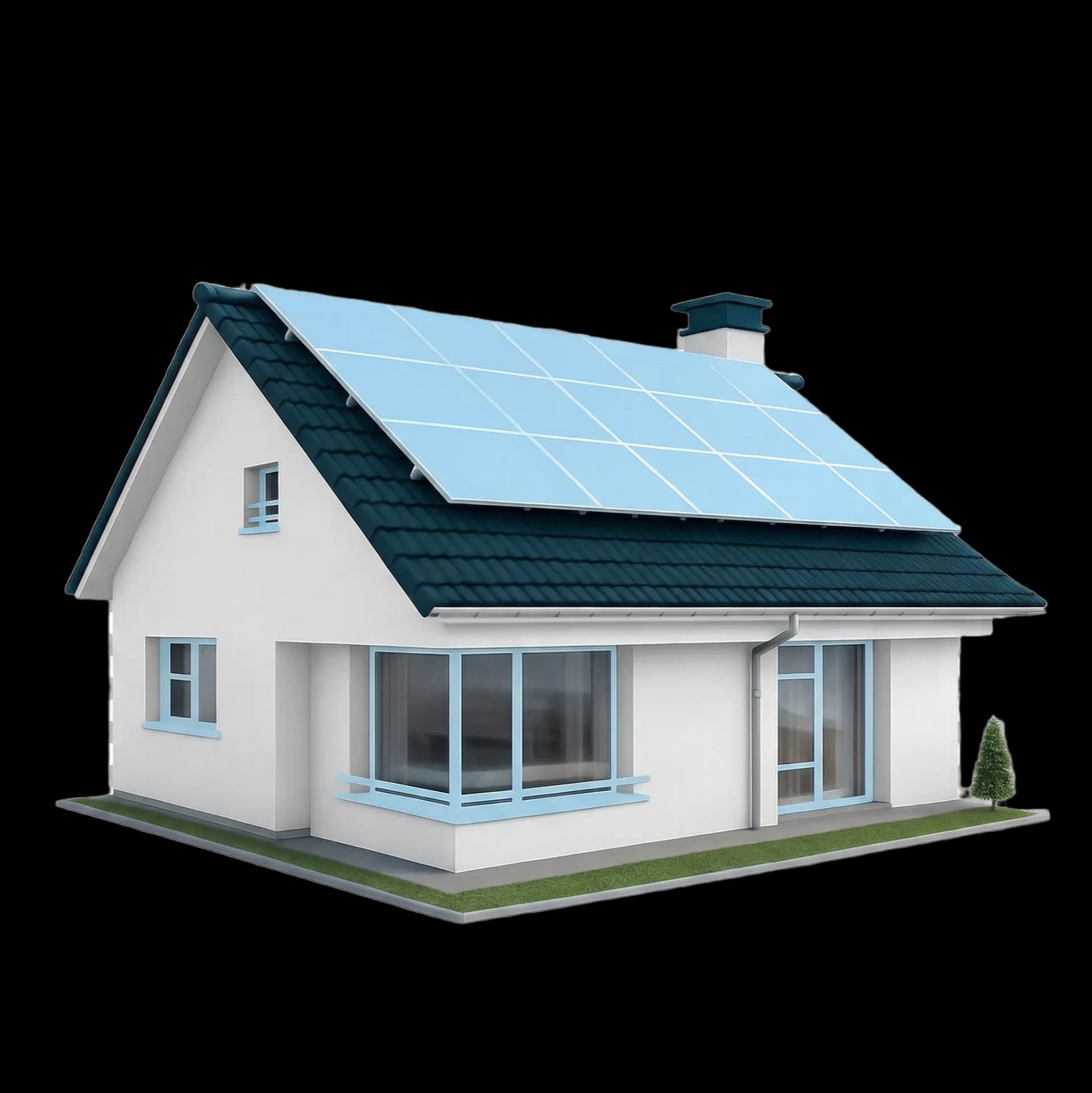 House with solar panels